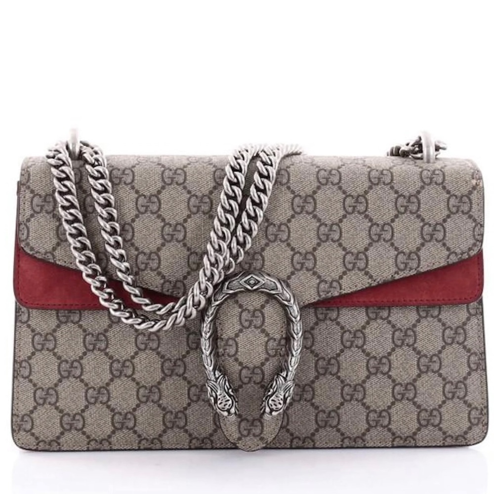 Gucci Dionysus Small GG Supreme & Suede Red